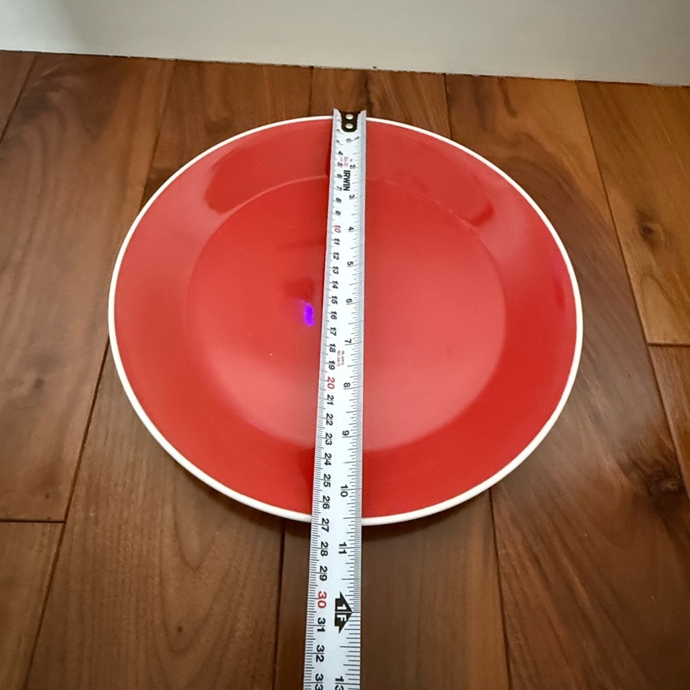 Room Essentials Red Dinnerware Plate stoneware - Picture 2 of 4